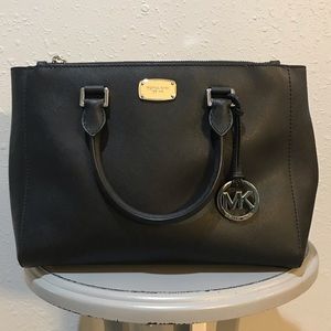 Michael Kors large black peyton leather satchel